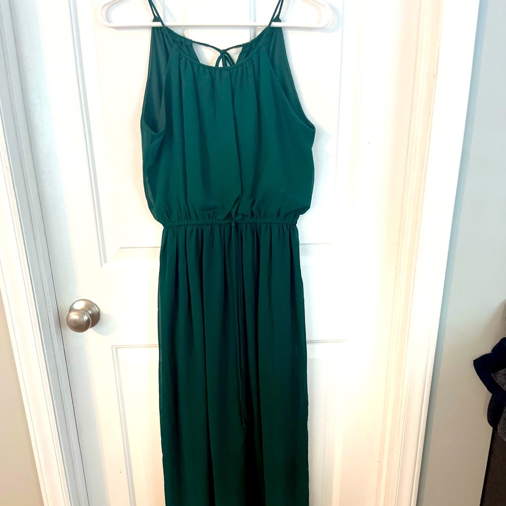 Long green dress